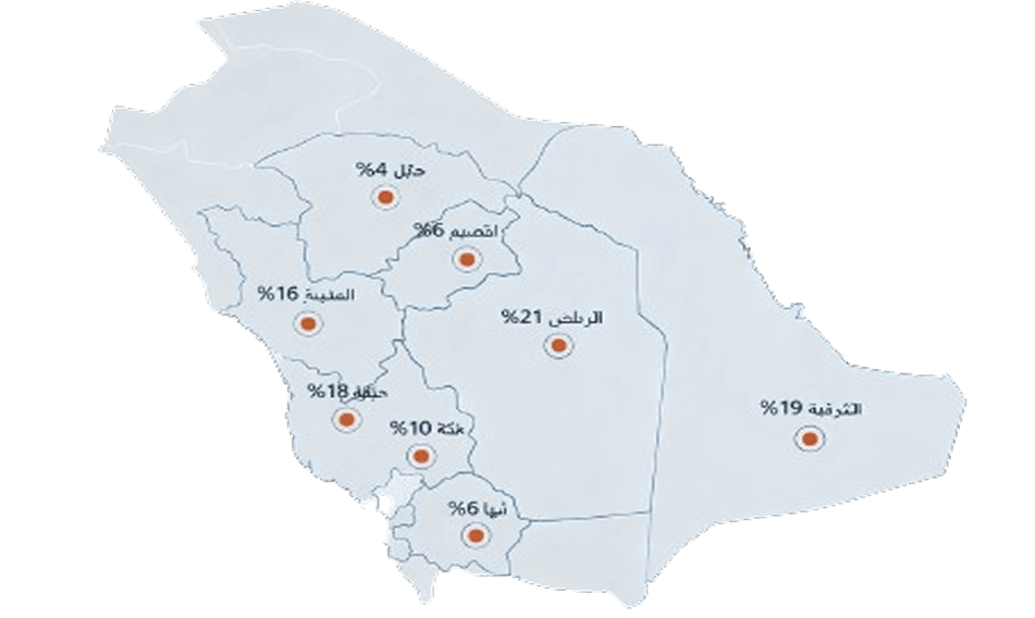 خريطة السعودية